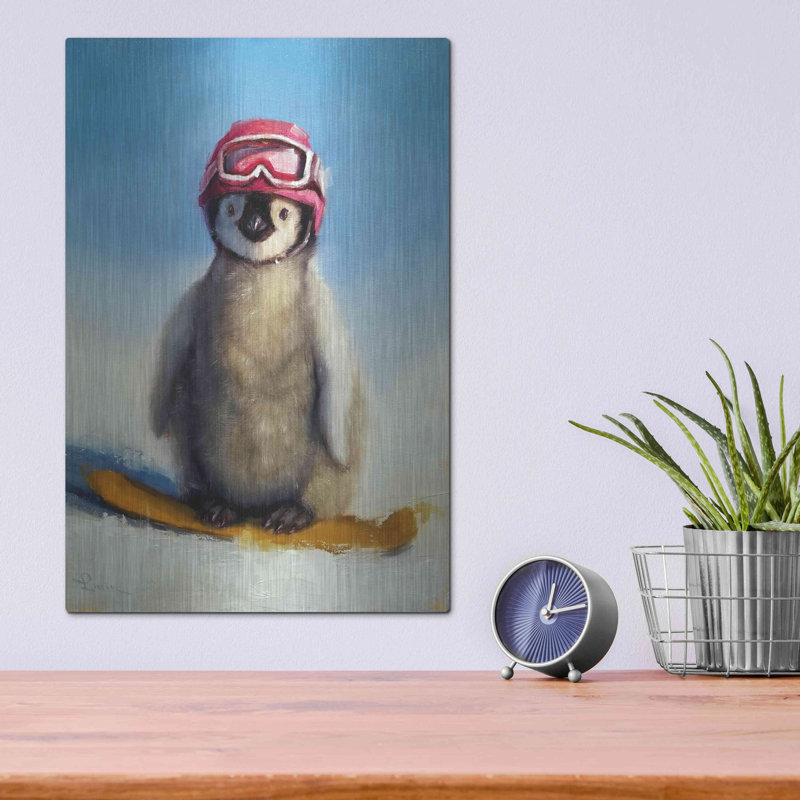 «Snowboard Chic» par Lucia Heffernan, Red Barrel Studio®, art mural en métal, 12 po x 16 po, H 16 po x l 12 po
