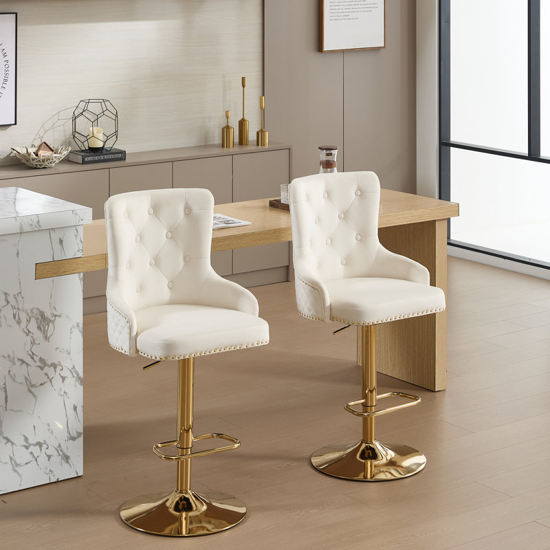 Tabouret Leonelle, Crème, crème