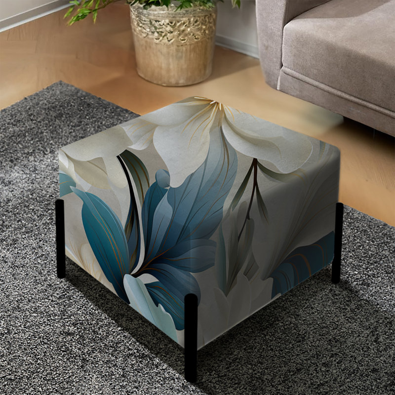 Coastal Symphony - motif tropical - repose-pieds carré tropical