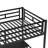 Metal Loft Bed Frame With Desk, No Box Spring Needed,Twin ,Black