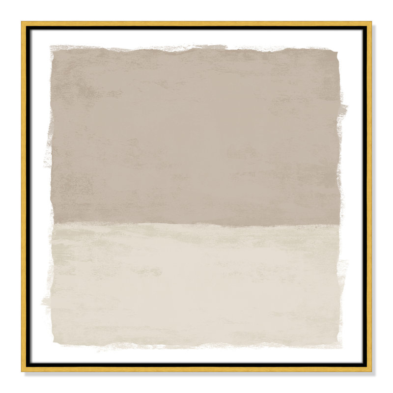 «Silent Sands I» par Natalie Carpentieri, H 25,5 po x l 25,5 po, Doré