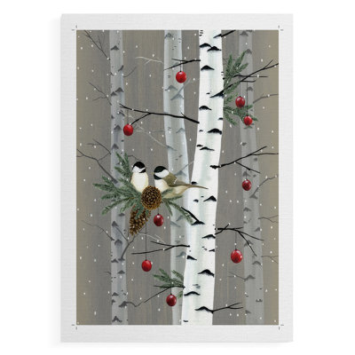 Birch Birds II - Impression sur toile seulement - NON-CADRE