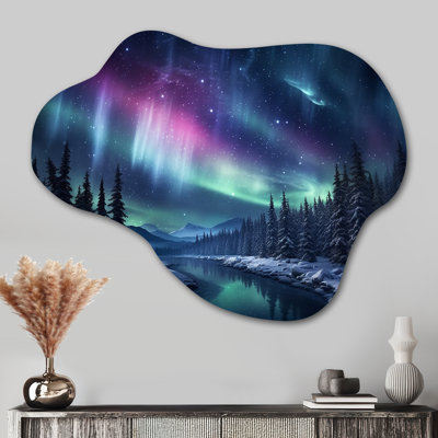 Haaziq - Cloud Aurora Borealis, décoration murale asymétrique en métal