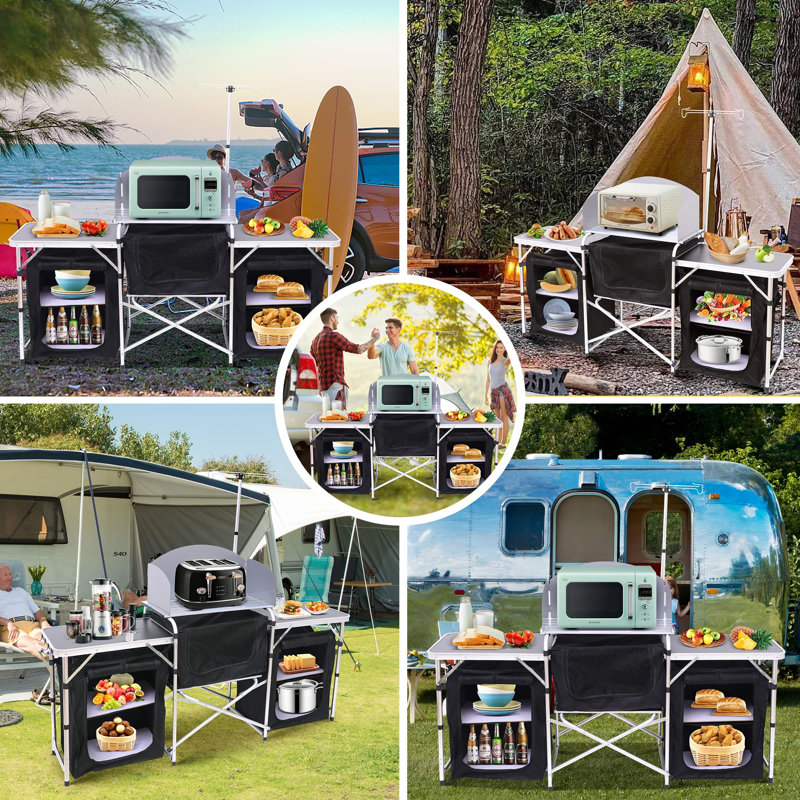 Table de camping pliante en aluminium Kenna-Marie
