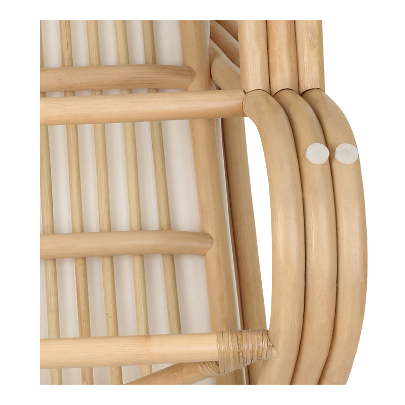 Aimara Rattan Upholstered Accent Armchair