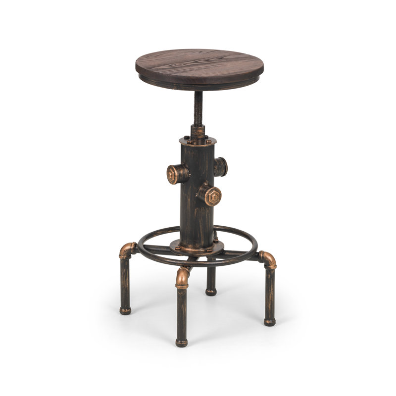Bchester Swivel Adjustable Height Counter Stool with Metal Frame