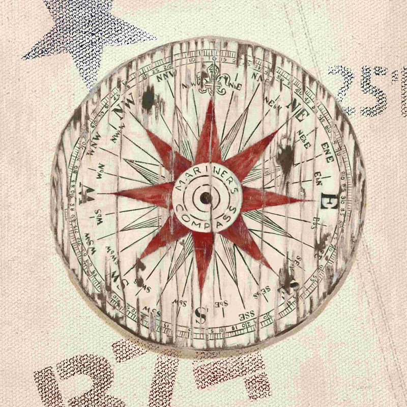 " Nautical Compass " by James Wiens Painting Print, 20" H x 20" W