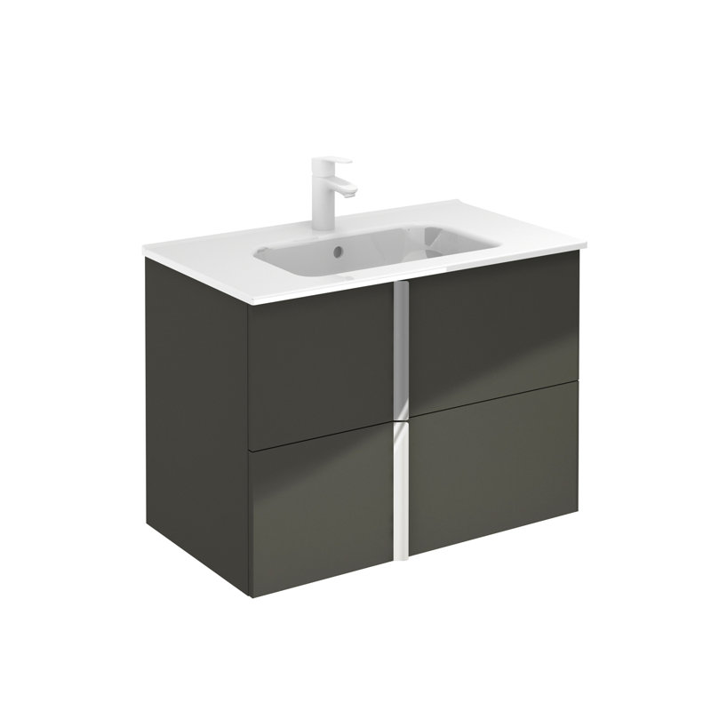 Ensemble de meuble-lavabo de salle de bain simple fixé au mur 32 po Northbrook