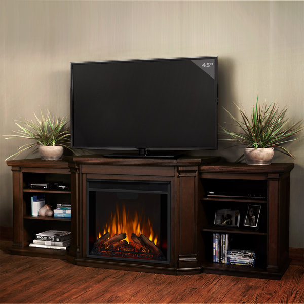 Real Flame Valmont 74'' TV Stand with Fireplace & Reviews | Wayfair