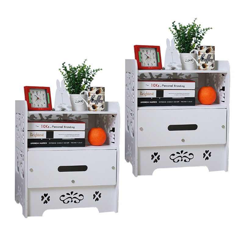 38.5cm W Manufactured Wood Bedside Table