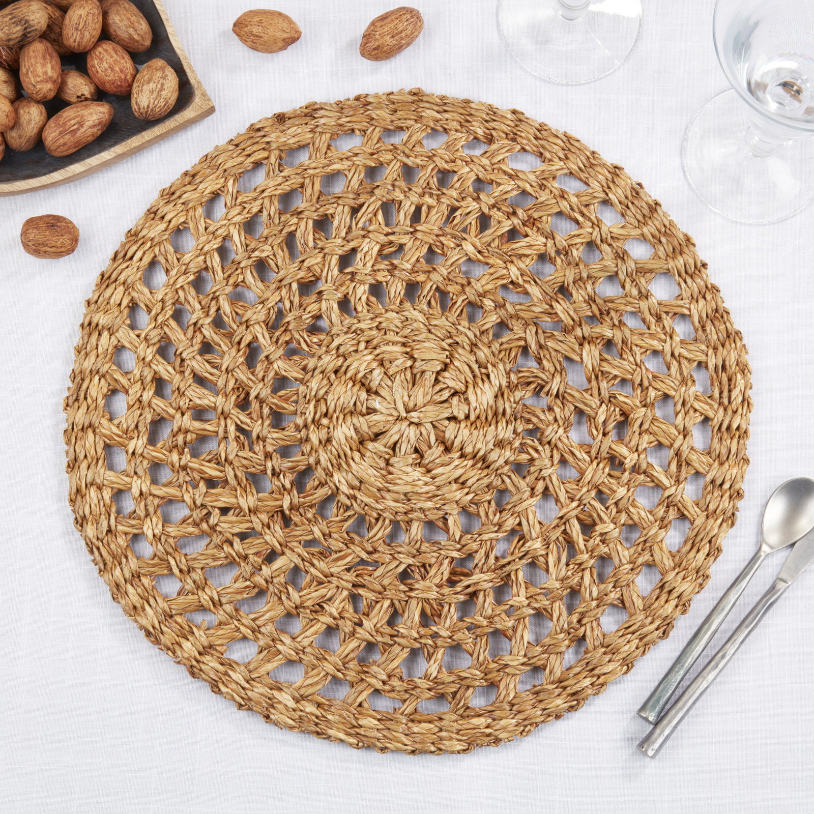 Lauderdale Seagrass Placemat, Dark Brown