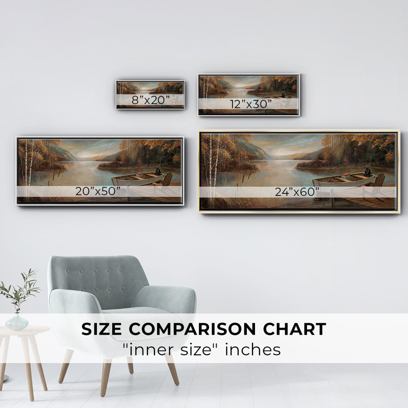 Peaceful Serenity- Framed Canvas, 20" H x 50" W