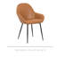 Chaise rembourrée moderne Girardi - Siège d'appoint sans accoudoirs avec pieds en métal pour la cuisine ou le bureau-1498376339