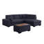 Canapé modulaire en tissu tissé avec console Mykala-124552827