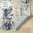 Modern Abstract Performance Ivory/Gray/Blue Area Rug-1458174999
