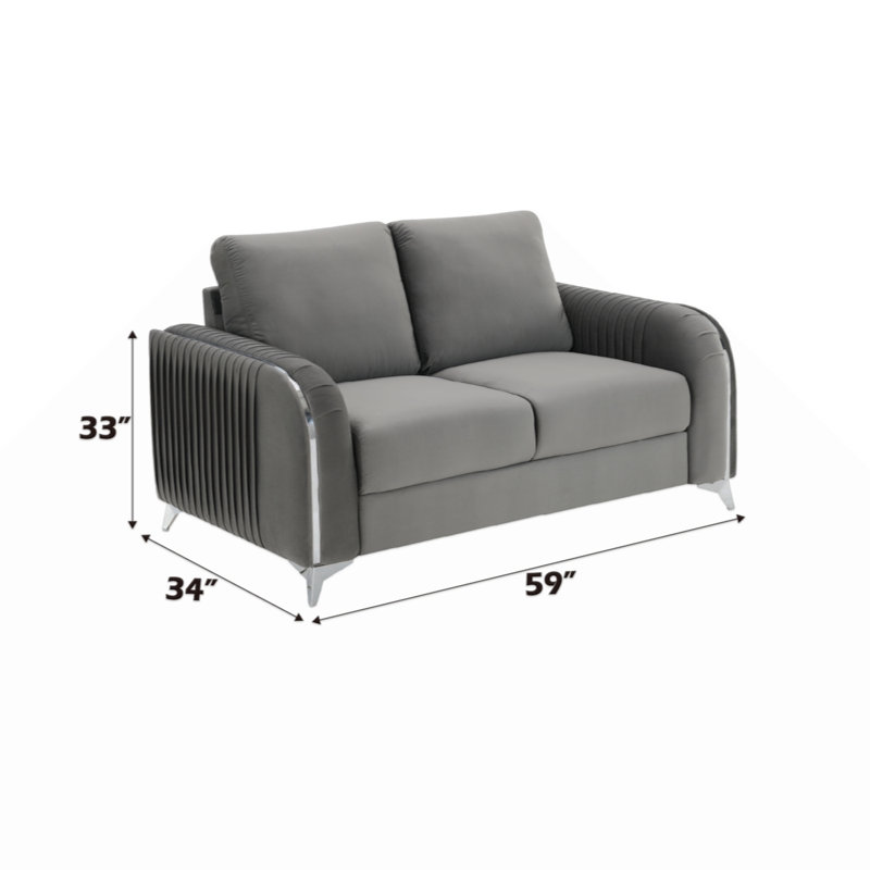 Wenona  Velvet Loveseat