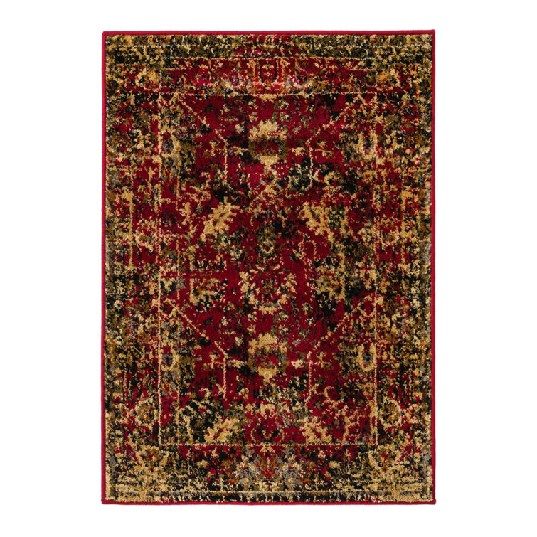 Tapis brun / rouge / noir Alameda