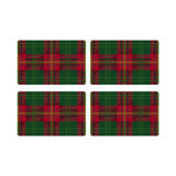 Tartan Vegan Leather Rectangle Pebble Placemat
