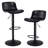 Furniture Modern Design Barstools With Adjustable Height And 360 Rotation,Ergonomic Streamlined Polypropylene High Bar Stools For Bar Counter, Kitchen And Home (Set Of 2, Black)