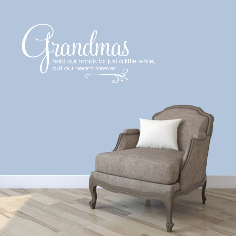 Décalcomanie murale "grand-mère" à la main, Blanc