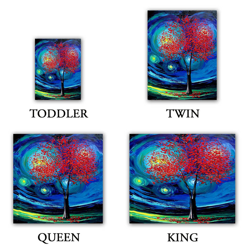 Ensemble de housse de couette story of the tree xli, 1 housse simple + 1 taie standard