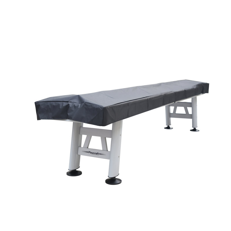 Playcraft 12' Aluminum Outdoor Shuffleboard Table with Electric Blue Accent