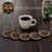 Jute Round 6 Piece Coaster Set