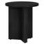 Potbelly Round End Table with Cross Base-596568690