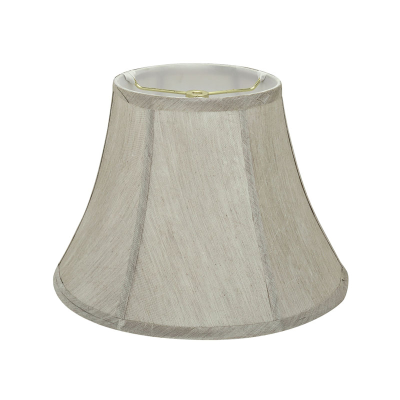 abat-jour cloche en tissu froissé H 9,5 po (araignée) en gris