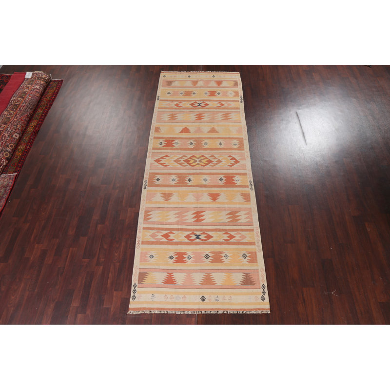 Tapis tribal en laine à teinture naturelle Kilim