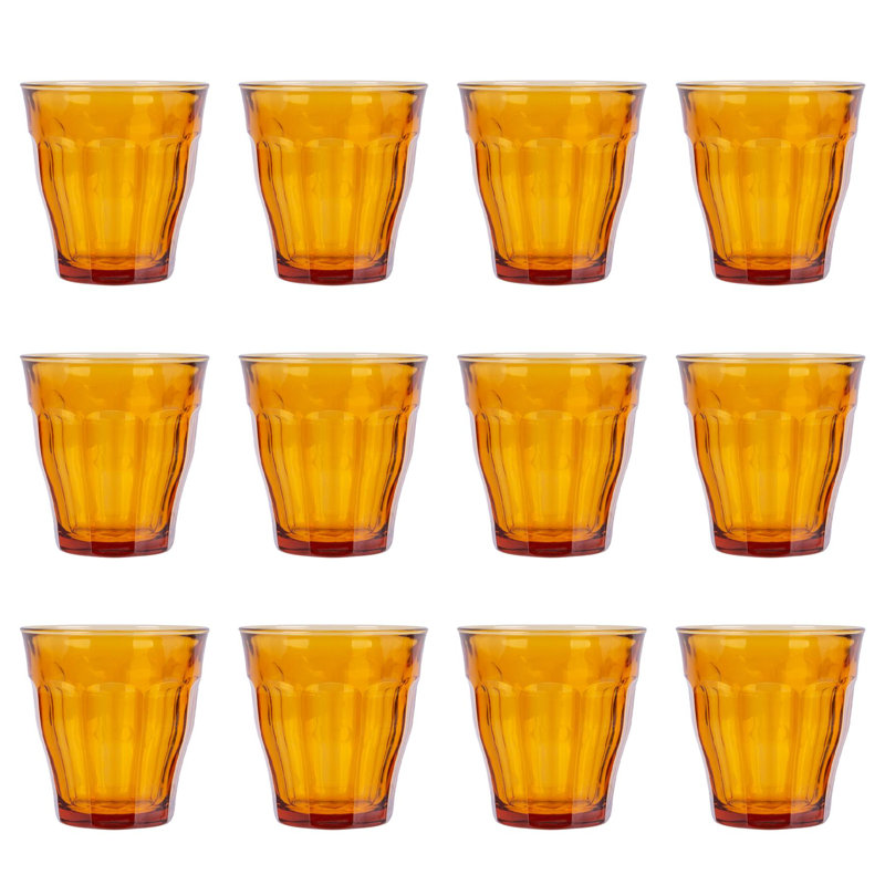 250ml Drinking Glass Set, Amber