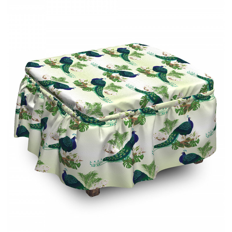 Box Cushion Ottoman Slipcover