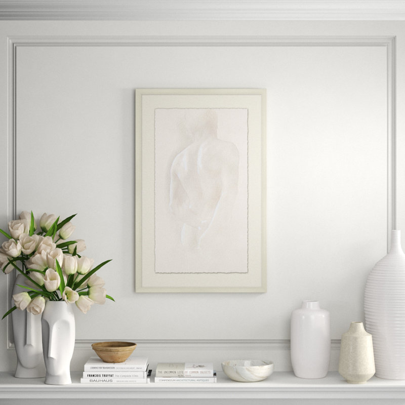 Male Nude 1' Framed Print on Glass