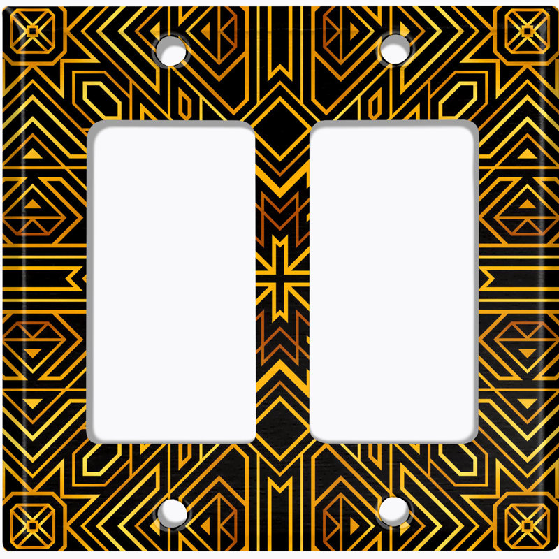 Patterned 2 - Gang Rocker Standard Wall Plate