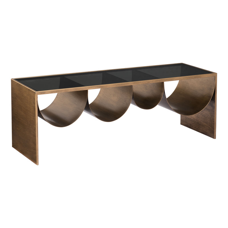 Reed Glass Top Single Coffee Table