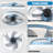 Ceiling Fan with Lights Dimmable LED