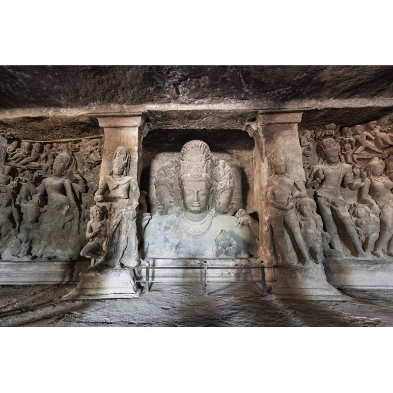 Elephanta Island Caves by Saiko3p - Wrapped Canvas Print, 20cm H x 30cm W