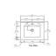 Comptoir de meuble-lavabo en céramique 24 po pour salle de bain - Lavabo blanc brillant seulement, P 24 po x l 18,3 po H 6,7 po, profondeur intérieure 4,72 po, épaisseur du lavabo de comptoir 0,81 po, profondeur-120658997