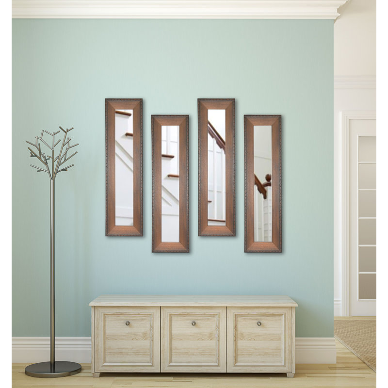 Ensemble 4 pièces de miroirs traditionnels Trujillo, H 39,5 po x l 11,5 po