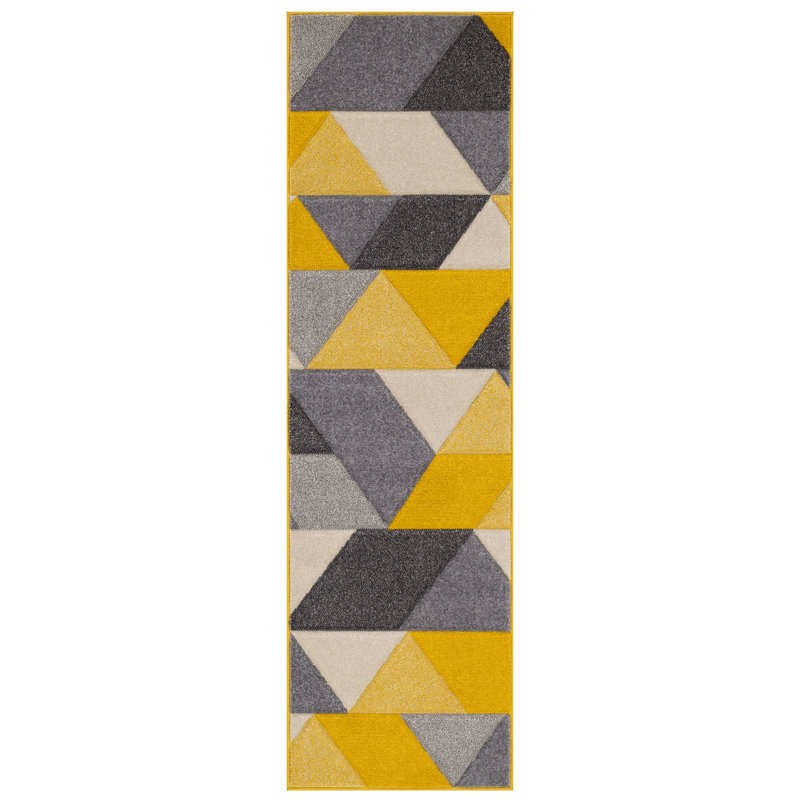 Engelman Geometric Area Rug, Runner 60 x 230cm