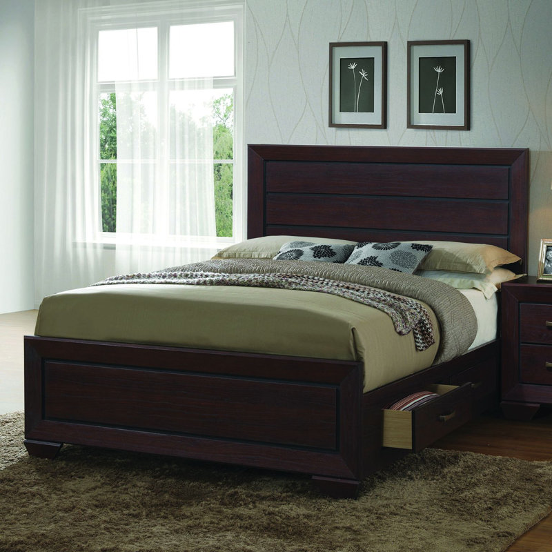 Zuri Platform Storage Bed, Queen, Dark Cocoa