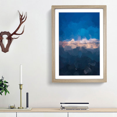 Horizon on the Beach in Abstract - Picture Frame Graphic Art Print