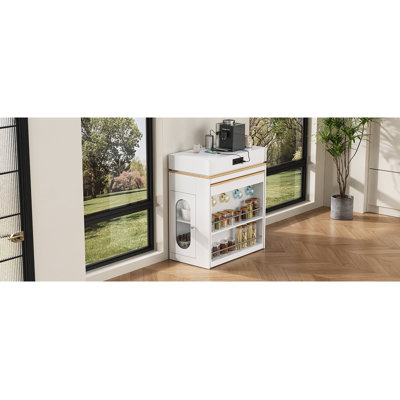 Storage Cabinet with Extendable Dining Table