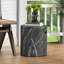 Table d'appoint d'extérieur en béton léger, table de bout d'extérieur cylindrique lisse, petit tabouret de jardin moderne pour patio, cour arrière, travertin tacheté-336730334