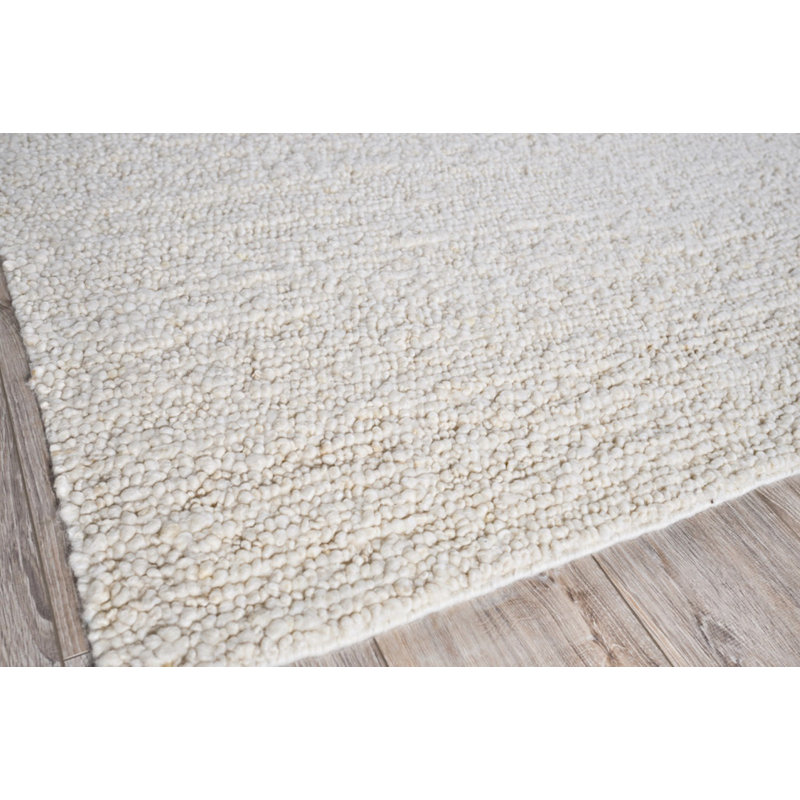 Exquisite Rugs Borelli Handmade Hand Loomed New Zealand Wool Ivory Area Rug, Rectangle 2' x 3'