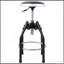 Tabouret de magasin hydraulique robuste et réglable, tabouret de mécanicien réglable, repose-pieds, pivotant à 360 °