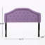 Tête de lit mauve pour lit double - Style contemporain avec motif tapissier et garniture cloutée fraîche-2101815863-2101815867