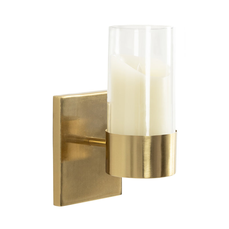 Muheezat 10.0" Metal Wall Sconce, Gold