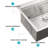 33" Drop in Kitchen Sink - 33*22 inch Kitchen Sink Drop-in Topmount Single Bowl 16 Gauge Stainless Steel Ledge Workstation Kitchen Sinks
