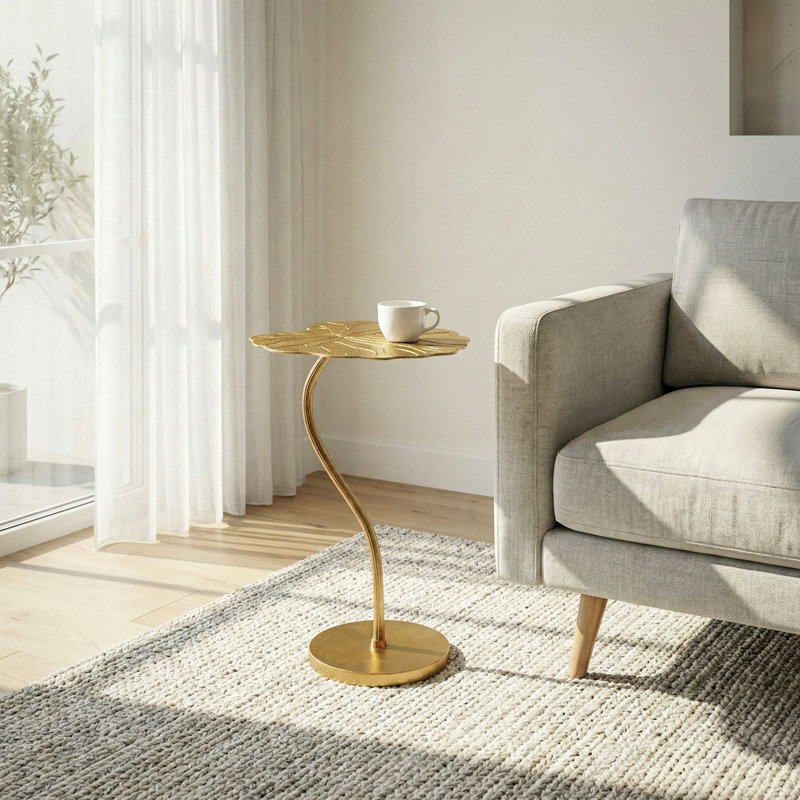 Gold Leaf Aluminium Side Table